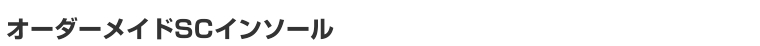 オーダーメイドSCインソール